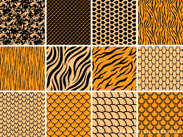 Animal Print Patterns Brush Set for Procreate | 36 animal hide, leopard, skin, stripe, scale & fur brushes, patterns page 3