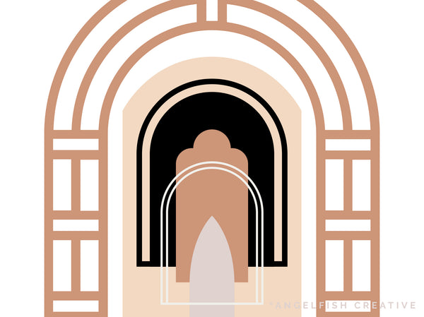 Arch Procreate Brush Set | 80 Curved Arches Shape Stamp Brushes, arch doorways