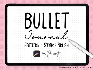 Bullet Journal Stamp & Pattern Brush for Procreate | Seamless Grid Dot Brushes, title