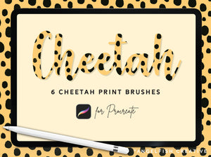 Cheetah Print Brush Set for Procreate | 6 Cheetah Animal Print Brushes, title
