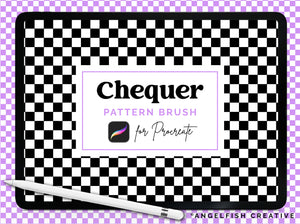 Chequer Brush for Procreate | Seamless Check Checkers Square Pattern Brush, title art