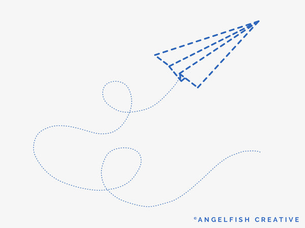 Dash Brush for Procreate: 5 dashed line brushes, paper plane drawing