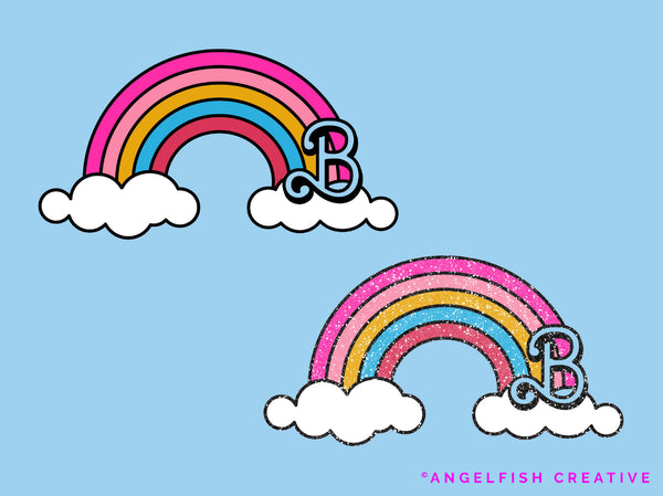 Dollie 65 Doll Stamp and Pattern Brushes for Procreate, rainbow