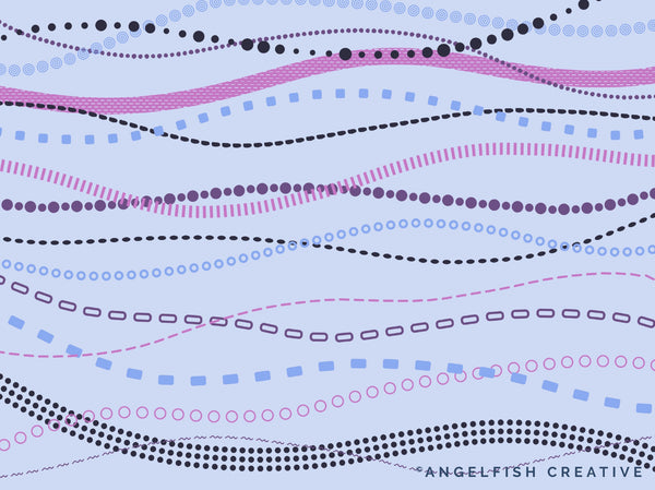 Dots & Dashes Procreate Brush Set | 80 Dotted Dash Border Line Brushes, line pattern