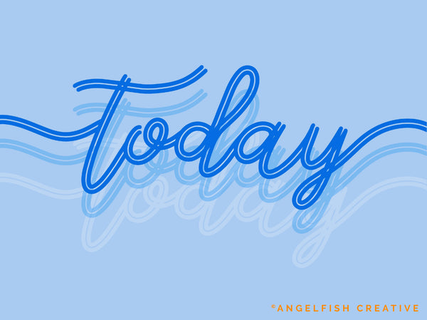 Double Brush for Procreate | 2 Line Multi-line Monoline Brush, today lettering