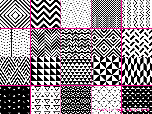 Geometric Patterns Procreate Brush Set | 100 Seamless Print Design Brushes, pattern page 3