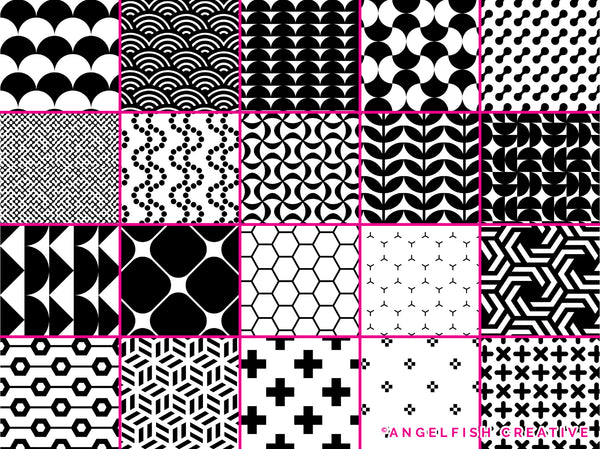 Geometric Patterns Procreate Brush Set | 100 Seamless Print Design Brushes, pattern page 4