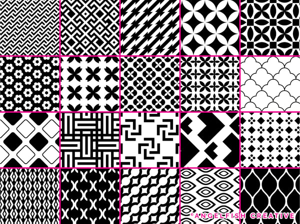 Geometric Patterns Procreate Brush Set | 100 Seamless Print Design Brushes, pattern page 5