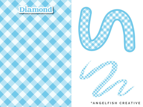 Gingham Pattern Brushes for Procreate: buffalo check seamless patterns, diamond pattern brush styles