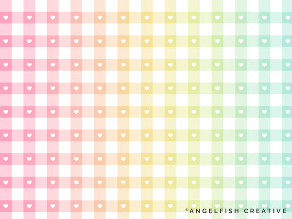Gingham Pattern Brushes for Procreate: buffalo check seamless patterns, rainbow plaid pattern
