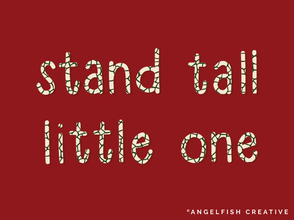 Giraffe Print Brush Set for Procreate | 6 Giraffe Animal Print Brushes, stand tall little one hand lettering