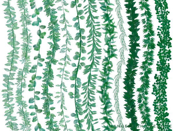Greenery Wreath Procreate Brush Set, 80 Leaf Vine Brushes, brushes page 5