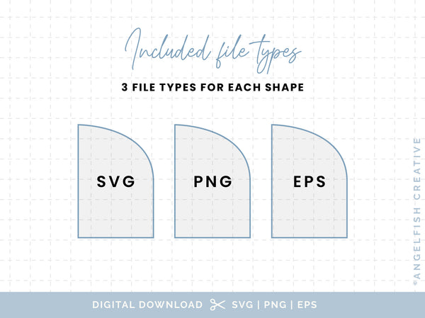 Half Arch Invitation Stationery Bundle - SVG, PNG, EPS Cutting Files/Clipart, file types