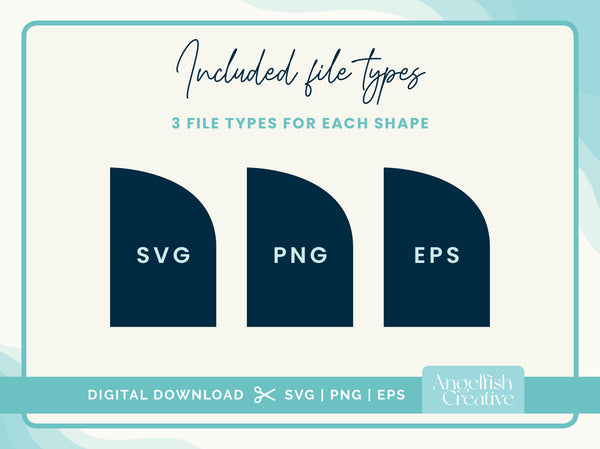 Half Arch Invitation SVG Bundle - Cricut Cutting Files, included files types SVG, PNG, EPS