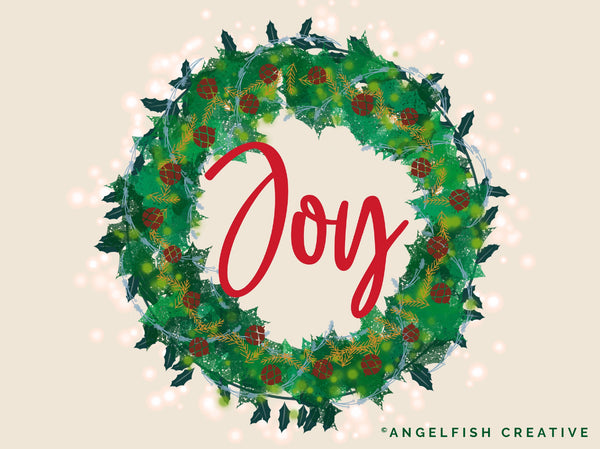 Holly Wreath & Garland Creator Brushes for Procreate | Christmas holiday greenery vine leaves, joy wreath