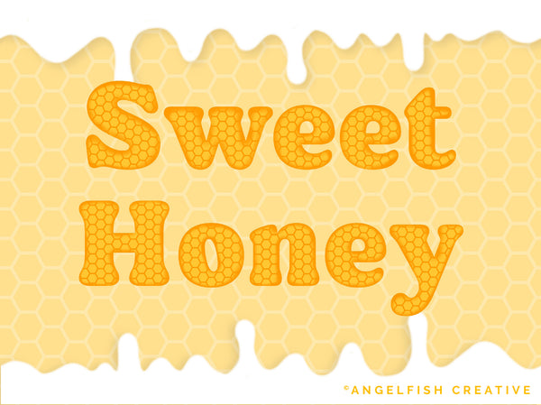 Honeycomb Brush for Procreate | Seamless Hexagon Pattern Brush, sweet honey lettering effect