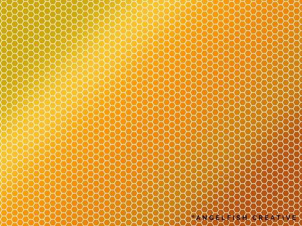Honeycomb Brush for Procreate | Seamless Hexagon Pattern Brush, golden honeycomb background