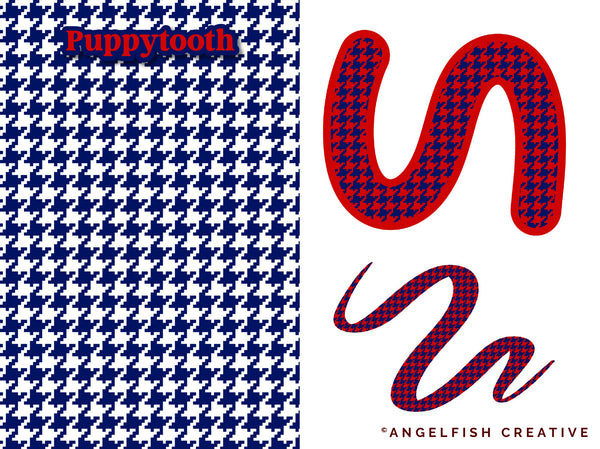 Houndstooth Procreate Brush, seamless fashion fabric pattern, puppytooth brushes