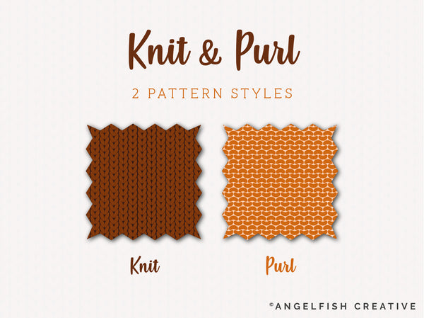 Knit & Purl Procreate Brush, knitting pattern brushes, pattern styles