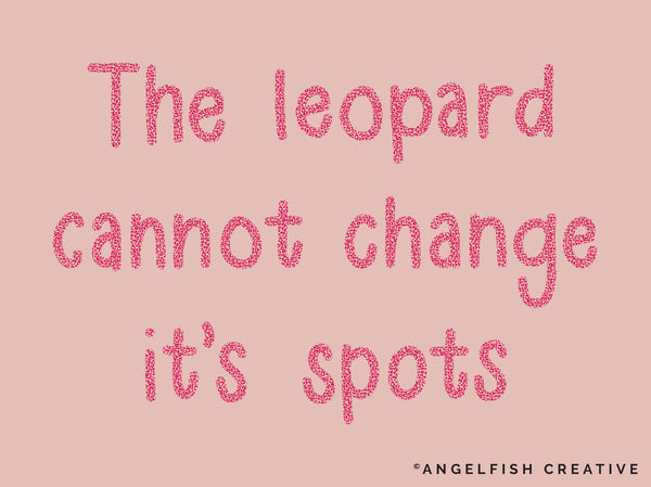 Leopard Brush Set for Procreate | 6 Animal Cheetah Print Pattern Lettering Brushes, the leopard cannot change it's spots hand lettering