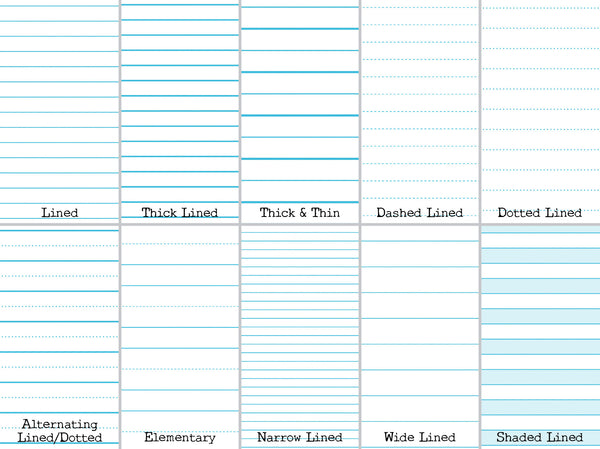 Lined Paper Procreate Brush Set - 40 Seamless Patterns, patterns page 1