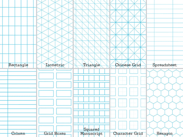 Lined Paper Procreate Brush Set - 40 Seamless Patterns, patterns page 3