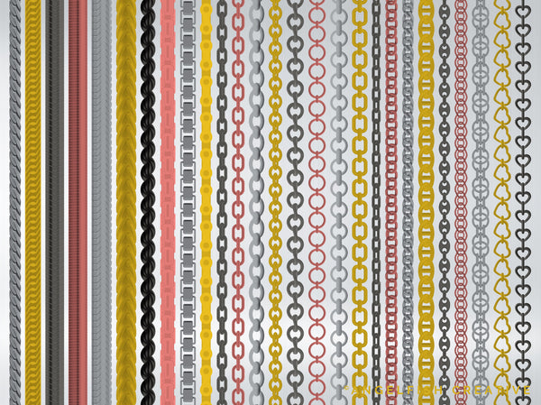 Metal Chains Procreate Brush Set: 50 Jewelry Link Brushes, chains page 2