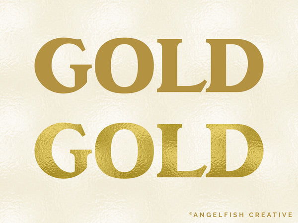 Metallic Textures Procreate Brush Set, 30 foil metal brushes, gold foil text