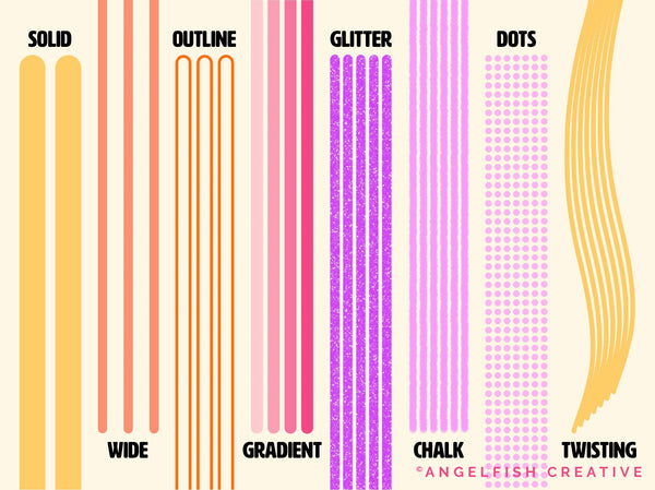 Multi-line Master Brush Set for Procreate | 48 Multiline Monoline Brushes, brushes