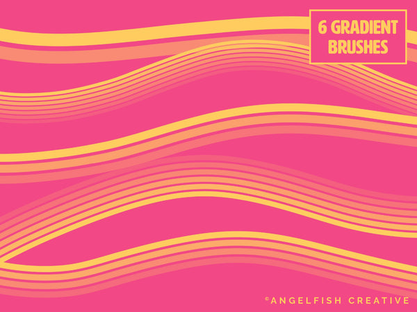 Multi-line Master Brush Set for Procreate | 48 Multiline Monoline Brushes, gradient brushes