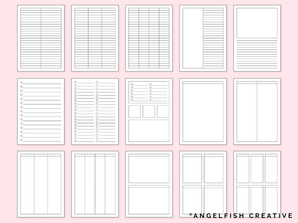 Note Pad Stamp Brushes for Procreate | A4 A5 writing paper page layout brush set, stamp brushes page 2