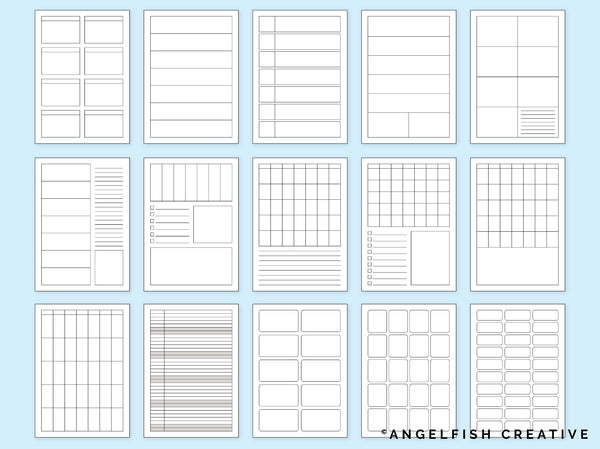 Note Pad Stamp Brushes for Procreate | A4 A5 writing paper page layout brush set, stamp brushes page 3