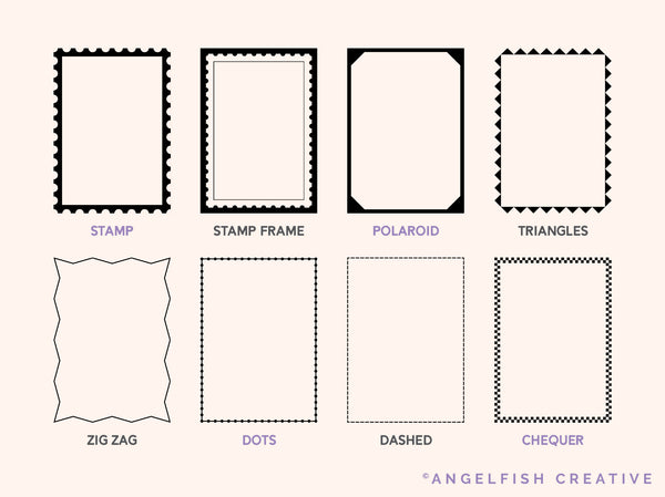 Page Border Stamps for Procreate, 40 frame brushes, brushes page 4