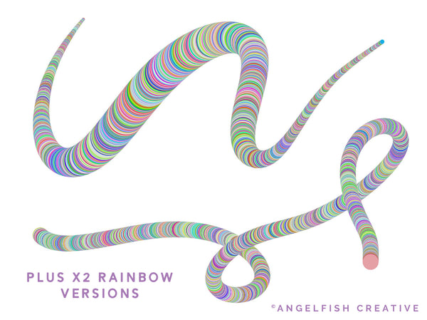 ple Brush Set for Procreate | 4 Dual Colour Rainbow Color Changing Swirl Brushes, rainbow brushes