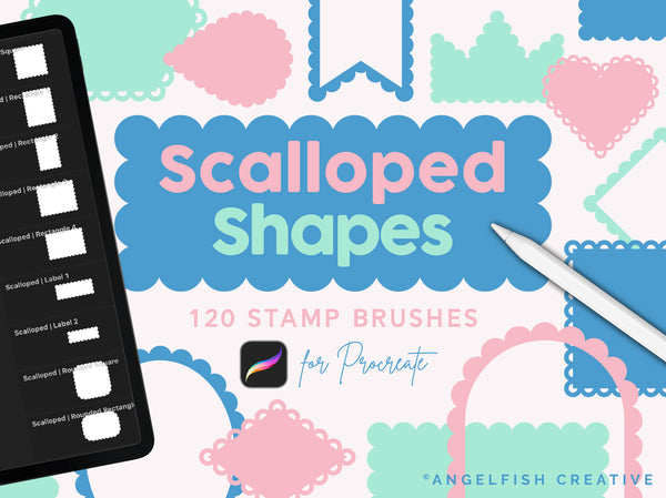 Scalloped Shapes Stamp Brushes