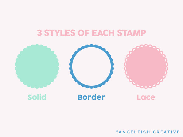 Scalloped Shapes Stamp Brushes
