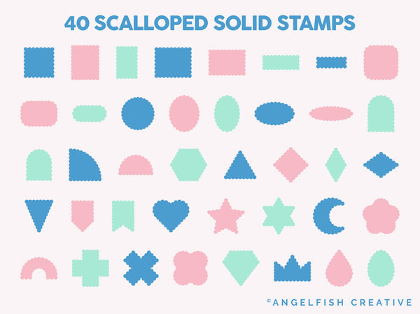Scalloped Shapes Stamp Brushes