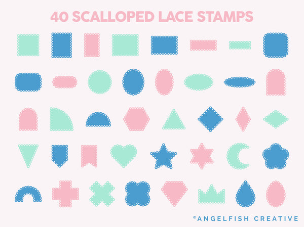 Scalloped Shapes Stamp Brushes