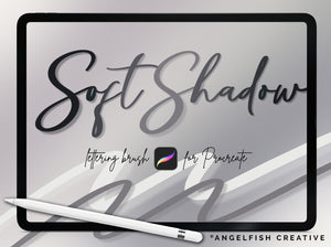 Soft Shadow Brush for Procreate | Shadowed Lettering Calligraphy Writing Brush, title