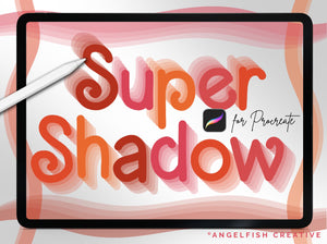 Super Shadow Brush Set for Procreate | 64 Drop Shadow Gradient Line Brushes, title