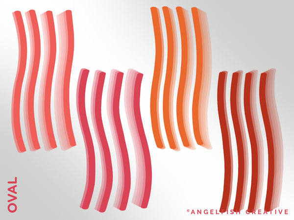 Super Shadow Brush Set for Procreate | 64 Drop Shadow Gradient Line Brushes, oval brushes