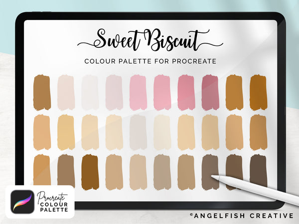 Sweet Biscuit Procreate Colour Palette | Colour Swatches, 30 Digital Colours | Procreate Palette for iPad | Instant Download