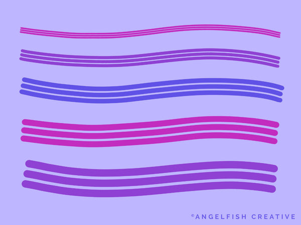 Triple Line Brush for Procreate | 3 Line Multi-line Monoline Brush, brush strokes