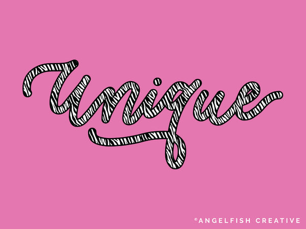 Zebra Print Brush Set for Procreate | 6 Zebra Animal Stripe Print Brushes, unique hand lettering