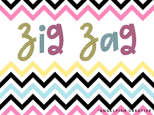 Zig Zag Brush for Procreate | Seamless Chevron Pattern Brush, zig zag hand lettering