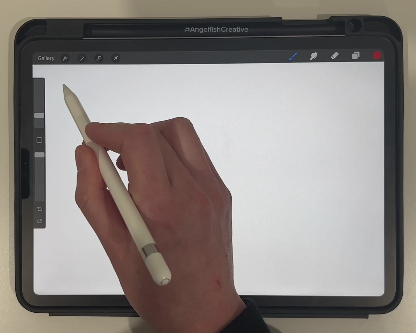 Demonstration video of the Brick Pattern Brush for Procreate in action