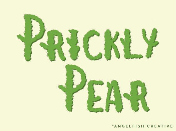 'Prickly Pear' hand-drawn with the Cactus Spiky Line Brush for Procreate.