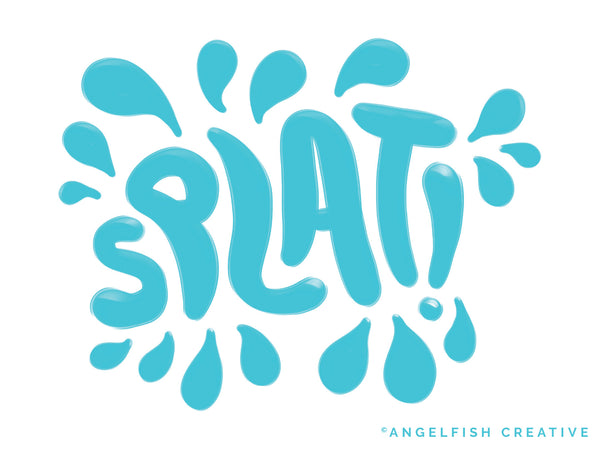 Juicy Brush for Procreate | Shiny 3D Lettering & Drawing Brush, splat hand lettering