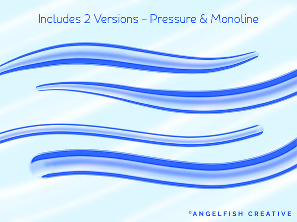 Liquid Brush for Procreate | 3D Lettering Water Stream Watercolour Brush, brush styles