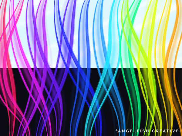 Liquid Brush for Procreate | 3D Lettering Water Stream Watercolour Brush, brushes shown on different backgrounds